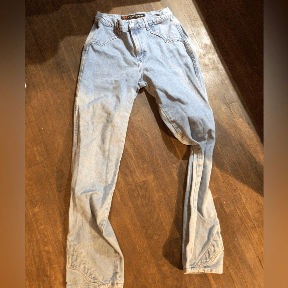 Vintage Light Wash boho western Jeans - Classic High-Rise